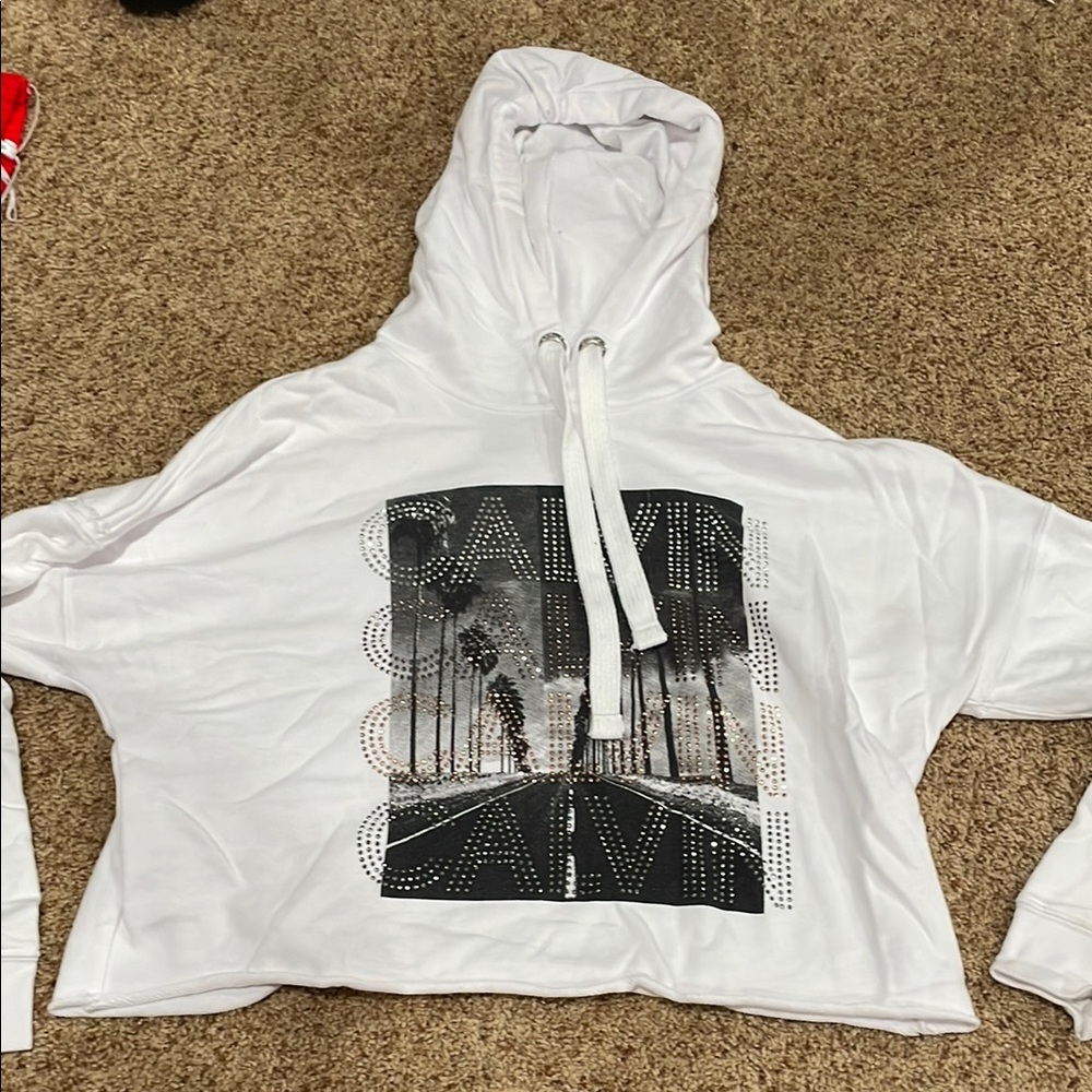 Calvin Klein White Graphic Hoodie